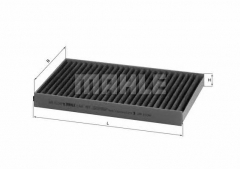 Фильтр салона угольный MAHLE/KNECHT LAK 197