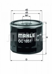 Фильтр масляный MAHLE/KNECHT OC 1051