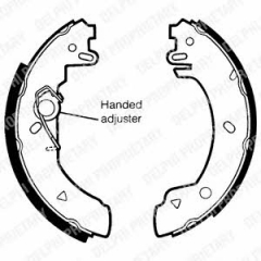 Колодки тормозные барабанные DELPHI LS1436