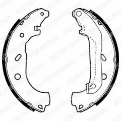 Колодки тормозные барабанные DELPHI LS1940