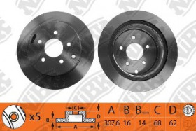 Диск тормозной NIBK RN1185V