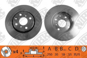 Диск тормозной NIBK RN1214V