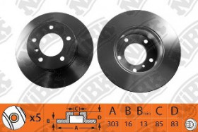 Диск тормозной NIBK RN1273V