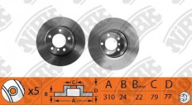 Диск тормозной NIBK RN1397V