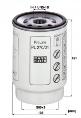 Фильтр топливный MANN-FILTER PL 270/31 z