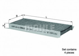 Фильтр салона угольный MAHLE/KNECHT LAK 848/S