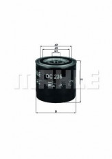 Фильтр масляный MAHLE/KNECHT OC 236