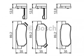 Колодки тормозные дисковые BOSCH 0 986 495 256