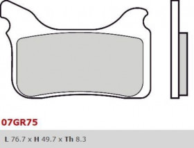 Колодки тормозные мото BREMBO 07GR75SX