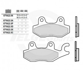 Колодки тормозные мото BREMBO 07YA22SP
