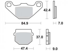 Колодки тормозные мото TRW MCB519