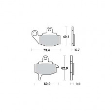 Колодки тормозные мото TRW MCB573