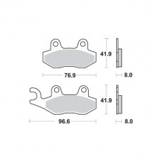 Колодки тормозные мото TRW MCB582SH
