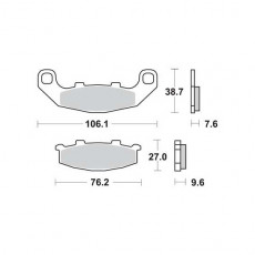Колодки тормозные мото TRW MCB586SV