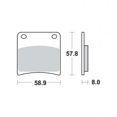 Колодки тормозные мото TRW MCB591SH