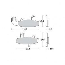 Колодки тормозные мото TRW MCB597