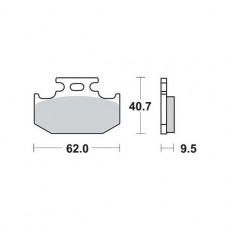 Колодки тормозные мото TRW MCB625SI