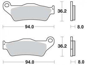 Колодки тормозные мото TRW MCB648SH