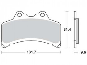 Колодки тормозные мото TRW MCB655