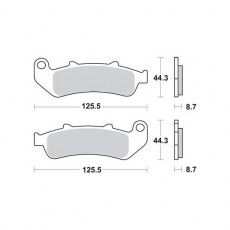Колодки тормозные мото TRW MCB658