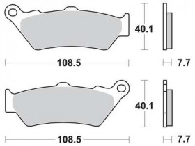 Колодки тормозные мото TRW MCB671SV