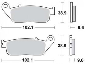 Колодки тормозные мото TRW MCB677SV