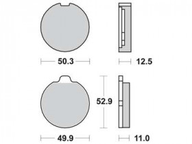 Колодки тормозные мото TRW MCB70