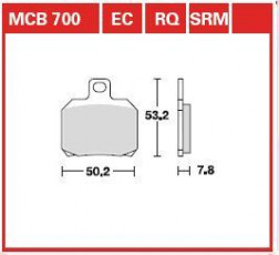 Колодки тормозные мото TRW MCB700SH