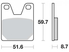 Колодки тормозные мото TRW MCB702SH