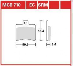 Колодки тормозные мото TRW MCB710SRM