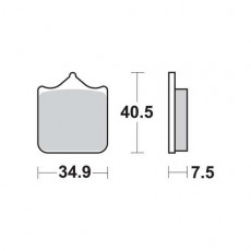 Колодки тормозные мото TRW MCB721SV
