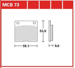Колодки тормозные мото TRW MCB73