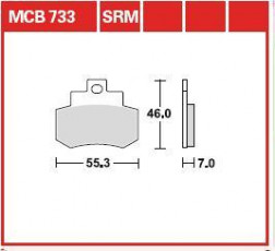Колодки тормозные мото TRW MCB733SRM
