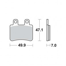 Колодки тормозные мото TRW MCB735