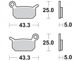 Колодки тормозные мото TRW MCB750SI