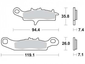 Колодки тормозные мото TRW MCB758RSI
