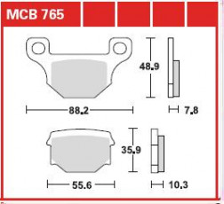Колодки тормозные мото TRW MCB765