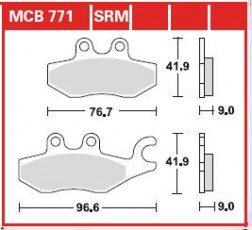 Колодки тормозные мото TRW MCB771SRM
