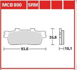 Колодки тормозные мото TRW MCB800SRM