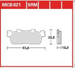 Колодки тормозные мото TRW MCB821SRM