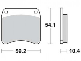 Колодки гальмівні мото TRW MCB99