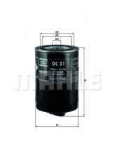Фильтр масляный MAHLE/KNECHT OC 51o.F.