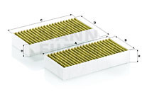 Фільтр салону антиалергенний MANN-FILTER FP 26 028-2