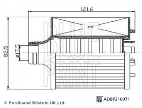 Фільтр масляний BLUE PRINT ADBP210071