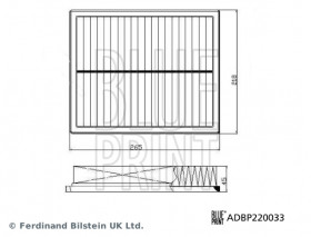 Фільтр повітряний BLUE PRINT ADBP220034