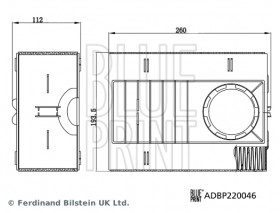 Фільтр повітряний BLUE PRINT ADBP220046