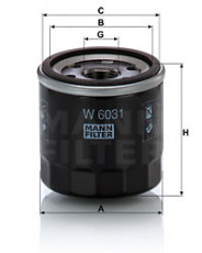 Фільтр масляний MANN-FILTER W6031