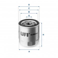 Фільтр масляний UFI 23.584.00
