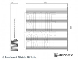 Фільтр салону BLUE PRINT ADBP250056