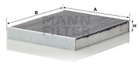 Фільтр салону вугільний MANN-FILTER CUK 29 010